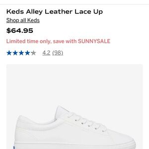 NWT Keds Alley Leather Lace Up